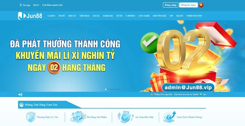 giao diện jun882 com laptop
