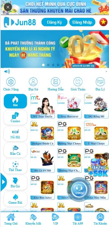 giao diện jun882 mobi